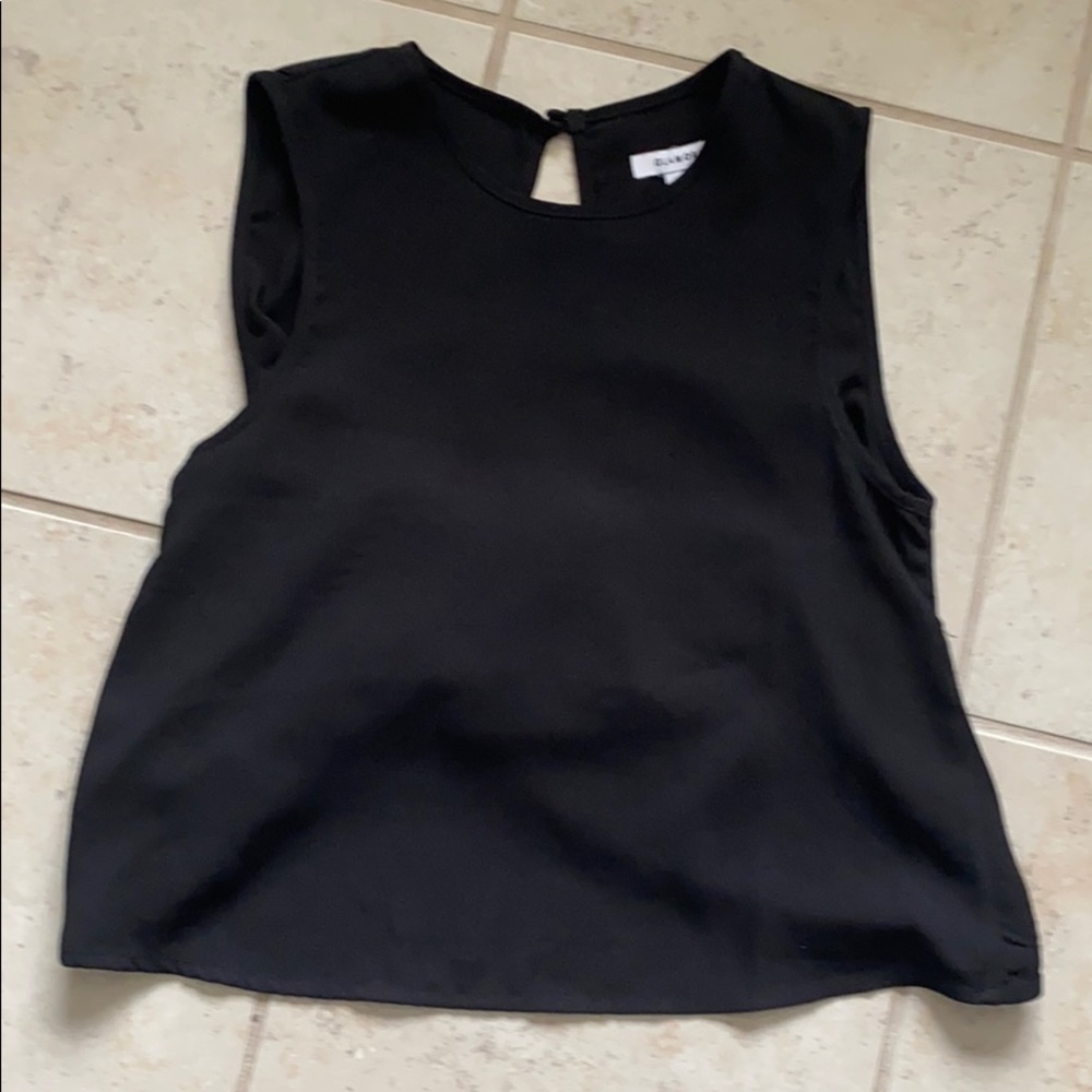 Classic Black Crop Top with a Twist
